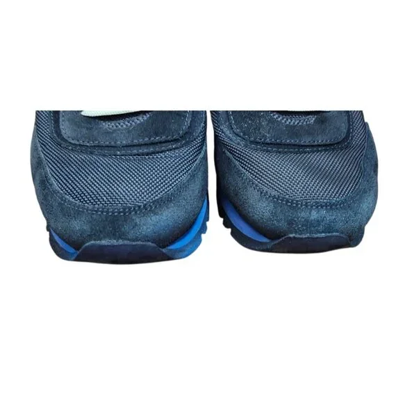 Tory Burch Navy Suede Mesh Sneakers Women’s 9.5 Suede Textile Upper Logo Trainer - Picture 5 of 14